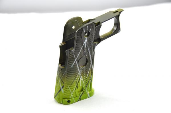 T MIC Custom Grip for Marui WE Hi Capa ( BK mix Green )